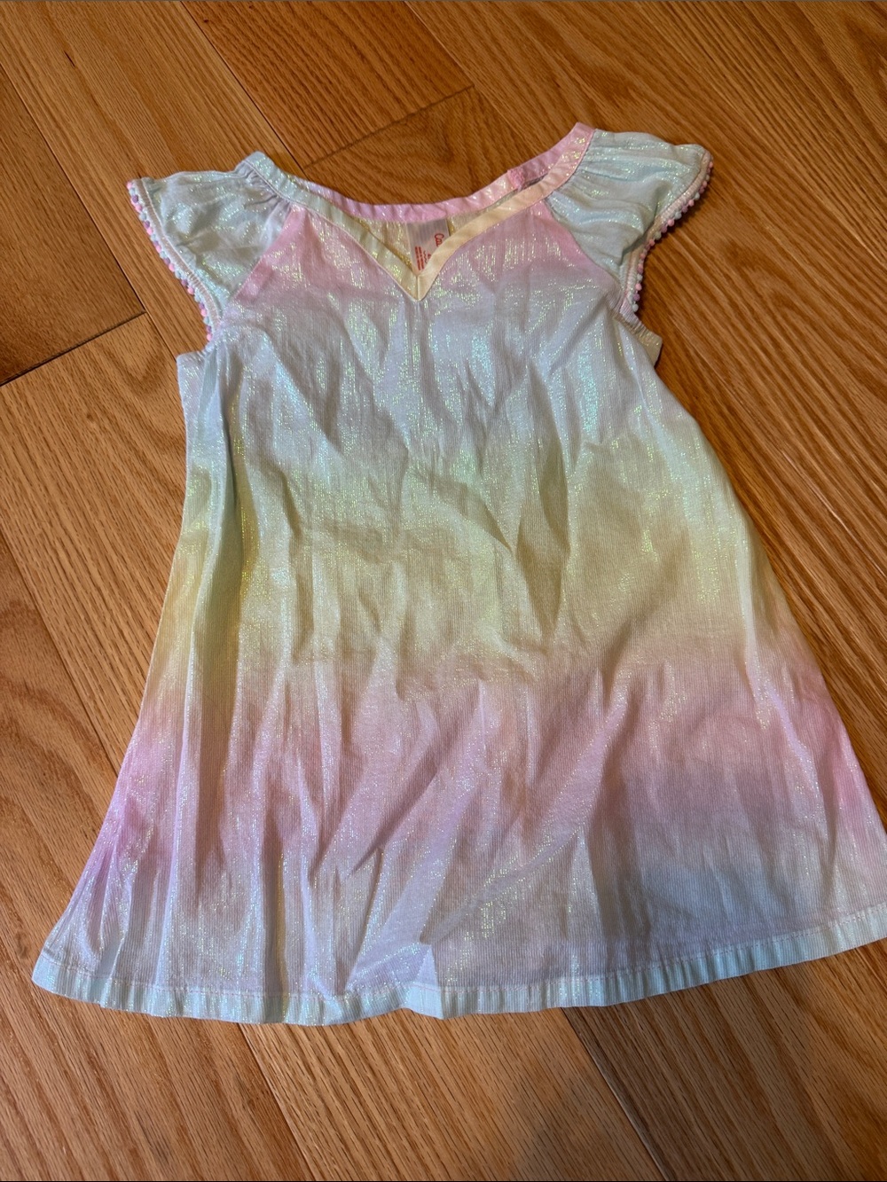 New no Tags Cat & Jack Girls' Shimmery Ombre Swim Coverup - Pink, Yellow, Blue